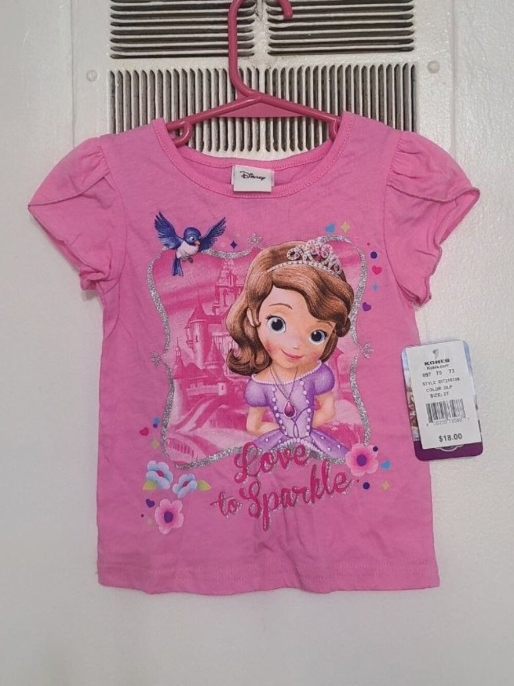 Disney Princess Sofia “Love to Sparkle” Pink Tee